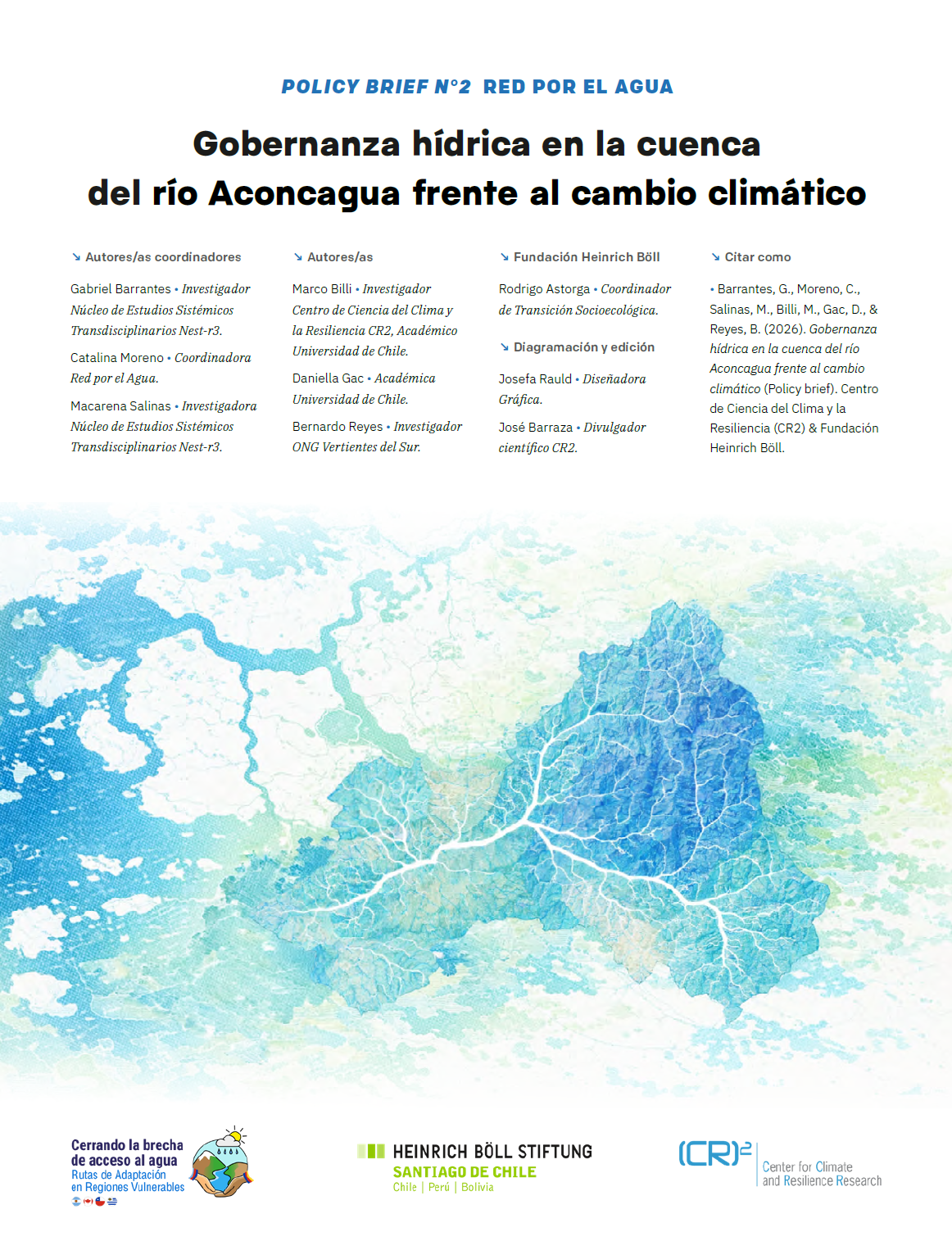 POLICY BRIEF N°2 RED POR EL AGUA | Gobernanza hídrica en la cuenca del río Aconcagua frente al cambio climático