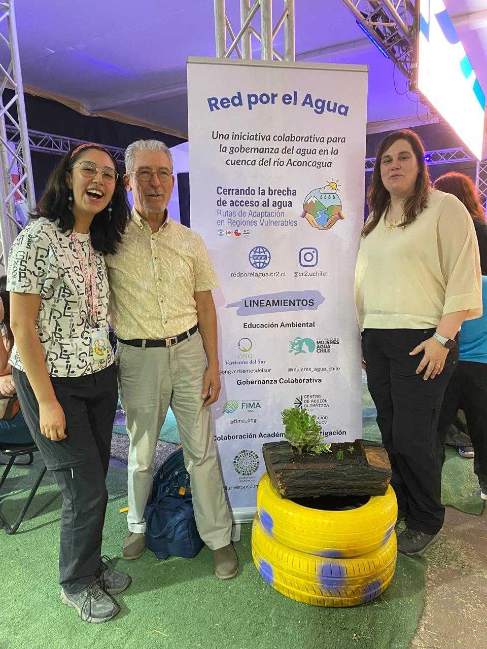 Anita Inguerzon y Bernardo Reyes participan de actividad en Aconcagua.