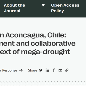 Artículo sobre la Crisis Social del Agua en Aconcagua